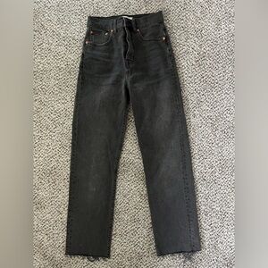 Madewell Black Straight Jeans with Timeless Style